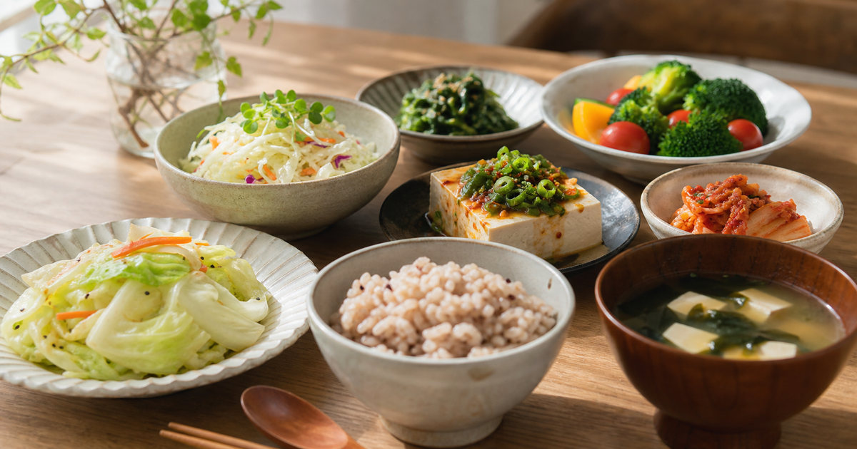 균형 잡힌 채소 식단