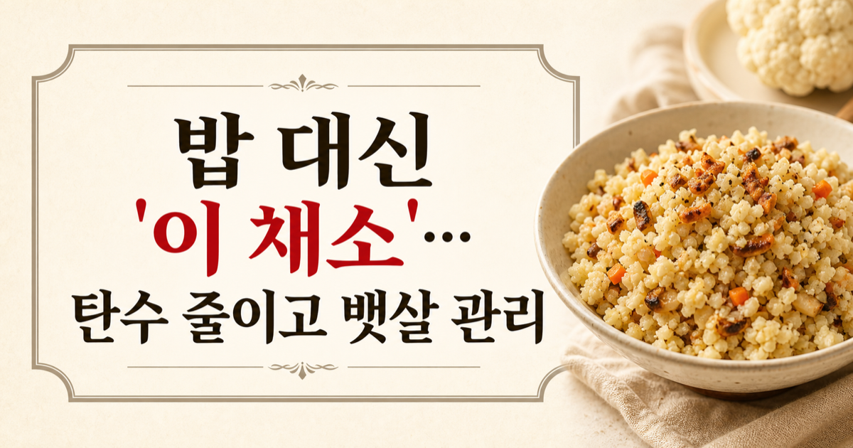 밥 대신 콜리플라워, 탄수화물 줄이고 중년 뱃살 잡는 법