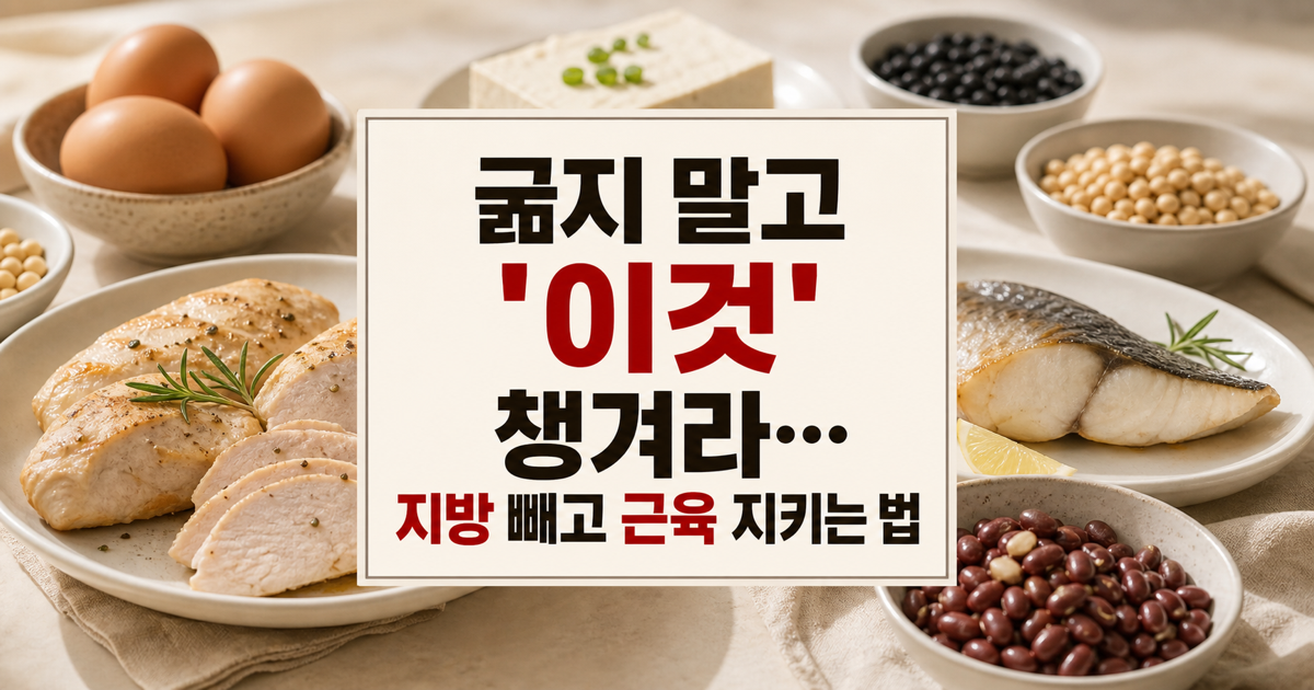 지방 빼고 근육 지키려면, 굶지 말고 단백질부터