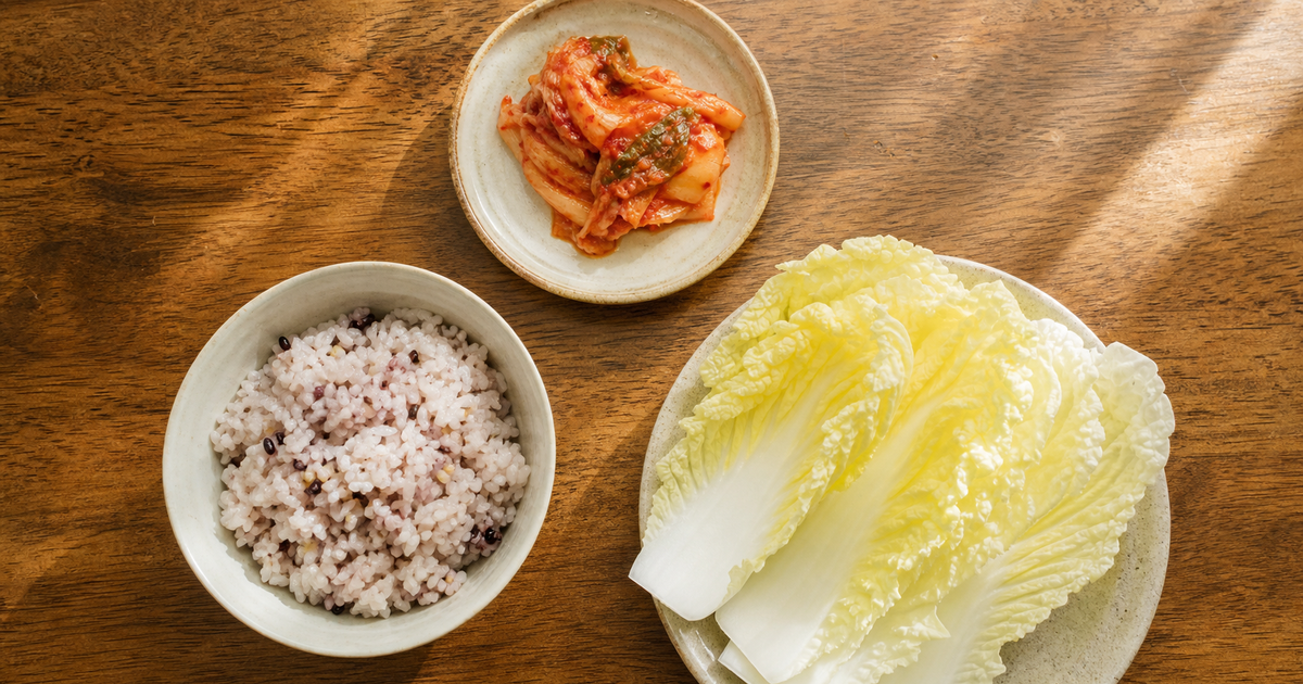 저염 김치 밥상