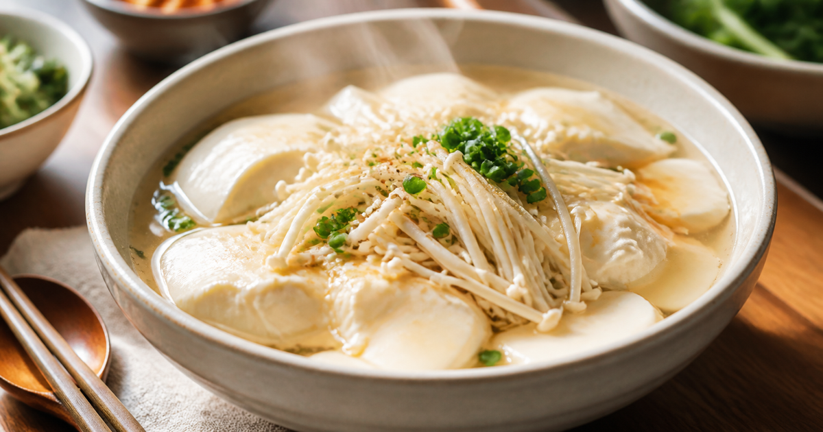 순두부 팽이버섯 찜