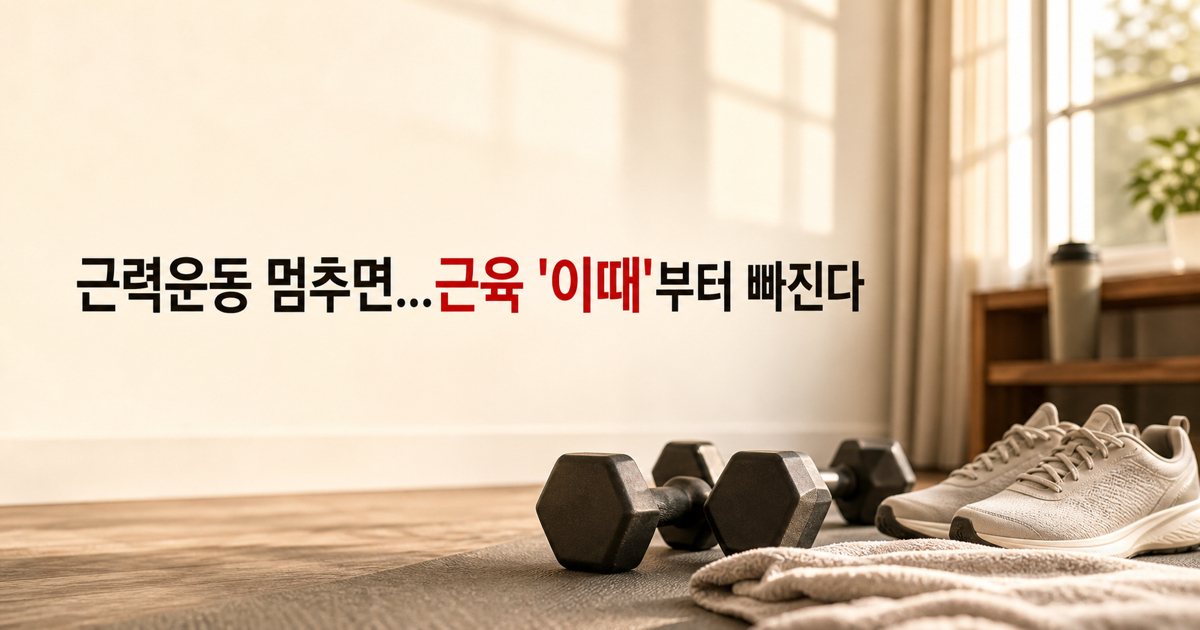 근력 운동 멈추면 근육은 2~3주 만에 빠지기 시작한다